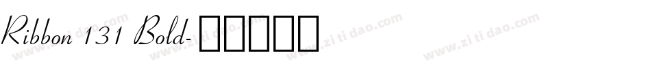 Ribbon 131 Bold字体转换